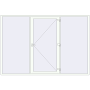 DOOR KORSA OPTIMUM REHAU BRILLANT 3100x2100 mm RAL 9016 Traffic white two-sided