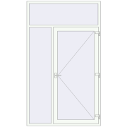 Drzwi zewnętrzne 1550x2620 mm DOOR KORSA ENERGY-SAVING REHAU SYNEGO RAL 9016 Traffic white dwustronny Drzwi zewnętrzne 1550x2620 mm DOOR KORSA ENERGY-SAVING REHAU SYNEGO RAL 9016 Traffic white dwustronny