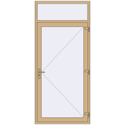 DOOR KORSA ALU STANDARD 72 1130x2520 mm RAL 1001 Beige two-sided