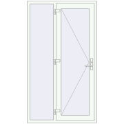 Drzwi zewnętrzne 1200x2100 mm DOOR KORSA ALU STANDARD 72 RAL 9016 Traffic white dwustronny Drzwi zewnętrzne 1200x2100 mm DOOR KORSA ALU STANDARD 72 RAL 9016 Traffic white dwustronny