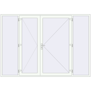 DOOR KORSA OPTIMUM REHAU BRILLANT 3000x2100 mm RAL 9016 Traffic white two-sided