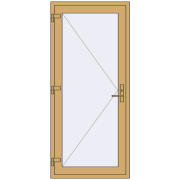 DOOR KORSA ALU STANDARD 72 900x2010 mm RAL 1002 Sand yellow two-sided