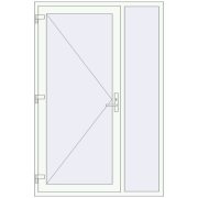 Drzwi zewnętrzne 1400x2100 mm DOOR KORSA ENERGY-SAVING REHAU SYNEGO RAL 9016 Traffic white dwustronny Drzwi zewnętrzne 1400x2100 mm DOOR KORSA ENERGY-SAVING REHAU SYNEGO RAL 9016 Traffic white dwustronny