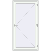 Entrance doors 1050x2160 mm DOOR KORSA OPTIMUM REHAU BRILLANT RAL 9016 Traffic white two-sided