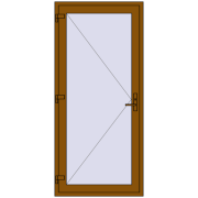 DOOR KORSA OPTIMUM REHAU BRILLANT 1000x2200 mm GOLDEN OAK two-sided