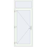 Entrance doors 960x2410 mm DOOR KORSA OPTIMUM REHAU BRILLANT RAL 9016 Traffic white two-sided Entrance doors 960x2410 mm DOOR KORSA OPTIMUM REHAU BRILLANT RAL 9016 Traffic white two-sided