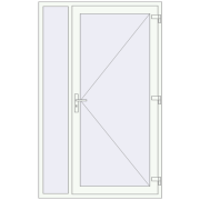DOOR KORSA ALU STANDARD 72 1350x2150 mm RAL 9016 Traffic white two-sided