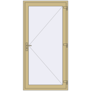 DOOR KORSA ALU STANDARD 72 1100x2200 mm RAL 1000 Green beige two-sided