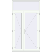 DOOR KORSA ALU STANDARD 72 1400x2600 mm RAL 9016 Traffic white two-sided