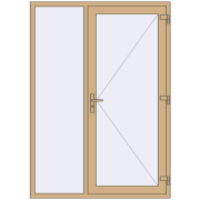 DOOR KORSA ALU STANDARD 72 1500x2100 mm RAL 1001 Beige two-sided