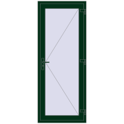 Entrance doors 850x2130 mm DOOR KORSA OPTIMUM REHAU BRILLANT MOSS_GREEN two-sided