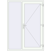 Drzwi zewnętrzne 1450x2000 mm DOOR KORSA OPTIMUM REHAU BRILLANT RAL 9016 Traffic white dwustronny Drzwi zewnętrzne 1450x2000 mm DOOR KORSA OPTIMUM REHAU BRILLANT RAL 9016 Traffic white dwustronny