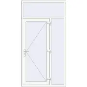 Drzwi zewnętrzne 1250x2400 mm DOOR OPTIMUM REHAU BRILLANT BLACK_ULTI-MATT zewnętrzny