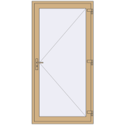 DOOR KORSA ALU STANDARD 72 1100x2200 mm RAL 1001 Beige two-sided