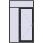 DOOR KORSA ENERGY-SAVING REHAU SYNEGO 1500x2500 mm ANTHRACITE_GREY_GLATT dwustronny DOOR KORSA ENERGY-SAVING REHAU SYNEGO 1500x2500 mm ANTHRACITE_GREY_GLATT dwustronny