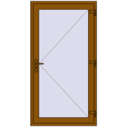 Entrance doors 1000x2000 mm DOOR ENERGY-SAVING REHAU SYNEGO GOLDEN OAK two-sided