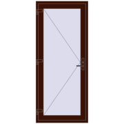 DOOR KORSA OPTIMUM REHAU BRILLANT 900x2100 mm BLACK_CHERRY two-sided