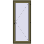 DOOR KORSA OPTIMUM REHAU BRILLANT 900x2100 mm QUARTZ_GREY two-sided