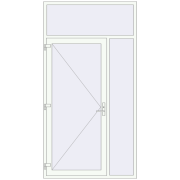 DOOR KORSA OPTIMUM REHAU BRILLANT 1450x2750 mm RAL 9016 Traffic white two-sided