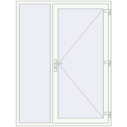 DOOR KORSA ALU STANDARD 72 1600x2100 mm RAL 9016 Traffic white two-sided