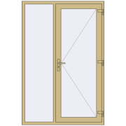 DOOR KORSA ALU STANDARD 72 1400x2100 mm RAL 1000 Green beige two-sided