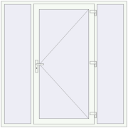 Entrance doors 2000x2000 mm DOOR OPTIMUM REHAU BRILLANT RAL 9016 Traffic white two-sided Entrance doors 2000x2000 mm DOOR OPTIMUM REHAU BRILLANT RAL 9016 Traffic white two-sided