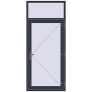 Drzwi zewnętrzne 1000x2300 mm DOOR KORSA OPTIMUM REHAU BRILLANT ANTHRACITE_GREY_STRUKTURAL dwustronny Drzwi zewnętrzne 1000x2300 mm DOOR KORSA OPTIMUM REHAU BRILLANT ANTHRACITE_GREY_STRUKTURAL dwustronny