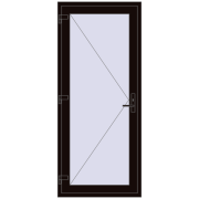 DOOR KORSA OPTIMUM REHAU BRILLANT 900x2100 mm BLACK_BROWN two-sided