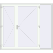 DOOR KORSA ALU STANDARD 72 2500x2213 mm RAL 9016 Traffic white two-sided