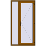 Drzwi zewnętrzne 1200x2200 mm DOOR KORSA OPTIMUM REHAU BRILLANT GOLDEN OAK dwustronny