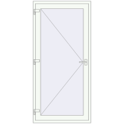 Drzwi zewnętrzne 1000x2100 mm DOOR KORSA OPTIMUM REHAU BRILLANT RAL 9016 Traffic white dwustronny