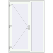 Entrance doors 1380x2000 mm DOOR KORSA OPTIMUM REHAU BRILLANT RAL 9016 Traffic white two-sided Entrance doors 1380x2000 mm DOOR KORSA OPTIMUM REHAU BRILLANT RAL 9016 Traffic white two-sided