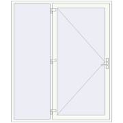 DOOR KORSA ALU STANDARD 72 1888x2260 mm RAL 9016 Traffic white two-sided