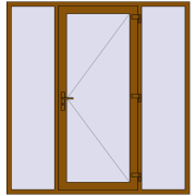 Drzwi zewnętrzne 2000x2100 mm DOOR KORSA OPTIMUM REHAU BRILLANT