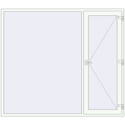 Drzwi zewnętrzne 2400x2100 mm DOOR KORSA OPTIMUM REHAU BRILLANT