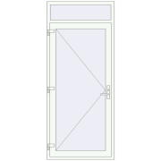 Entrance doors 1000x2340 mm DOOR KORSA ALU STANDARD 72 RAL 9016 Traffic white two-sided Entrance doors 1000x2340 mm DOOR KORSA ALU STANDARD 72 RAL 9016 Traffic white two-sided