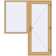 DOOR KORSA ALU STANDARD 72 1800x2100 mm RAL 1002 Sand yellow two-sided