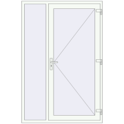 Drzwi zewnętrzne 1400x2100 mm DOOR KORSA OPTIMUM REHAU BRILLANT RAL 9016 Traffic white dwustronny Drzwi zewnętrzne 1400x2100 mm DOOR KORSA OPTIMUM REHAU BRILLANT RAL 9016 Traffic white dwustronny