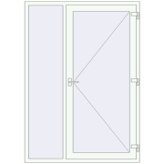 Drzwi zewnętrzne 1500x2100 mm DOOR KORSA OPTIMUM REHAU BRILLANT