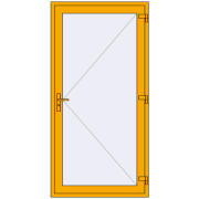 DOOR KORSA ALU STANDARD 72 1100x2200 mm RAL 1003 Signal yellow two-sided