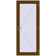 Entrance doors 900x2200 mm DOOR KORSA ENERGY-SAVING REHAU SYNEGO WALNUT two-sided
