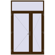 DOOR KORSA OPTIMUM REHAU BRILLANT 1600x2600 mm DARK_OAK two-sided DOOR KORSA OPTIMUM REHAU BRILLANT 1600x2600 mm DARK_OAK two-sided