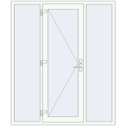 DOOR KORSA OPTIMUM REHAU BRILLANT 1690x2010 mm RAL 9016 Traffic white dwustronny
