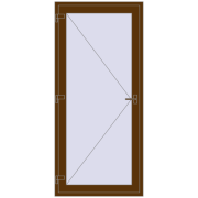 Entrance doors 1000x2200 mm DOOR KORSA OPTIMUM REHAU BRILLANT WALNUT two-sided