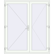 Drzwi zewnętrzne 1800x2100 mm DOOR KORSA OPTIMUM REHAU BRILLANT RAL 9016 Traffic white dwustronny