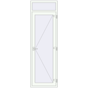 DOOR KORSA OPTIMUM REHAU BRILLANT 780x2500 mm RAL 9016 Traffic white two-sided