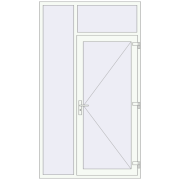 Entrance doors 1400x2450 mm DOOR KORSA OPTIMUM REHAU BRILLANT RAL 9016 Traffic white two-sided Entrance doors 1400x2450 mm DOOR KORSA OPTIMUM REHAU BRILLANT RAL 9016 Traffic white two-sided
