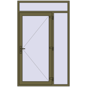 DOOR KORSA OPTIMUM REHAU BRILLANT 1400x2300 mm QUARTZ_GREY two-sided