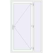 DOOR KORSA ALU STANDARD 72 1400x2320 mm RAL 9016 Traffic white two-sided