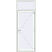 Drzwi zewnętrzne 950x2600 mm DOOR KORSA OPTIMUM REHAU BRILLANT